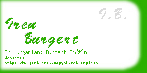 iren burgert business card